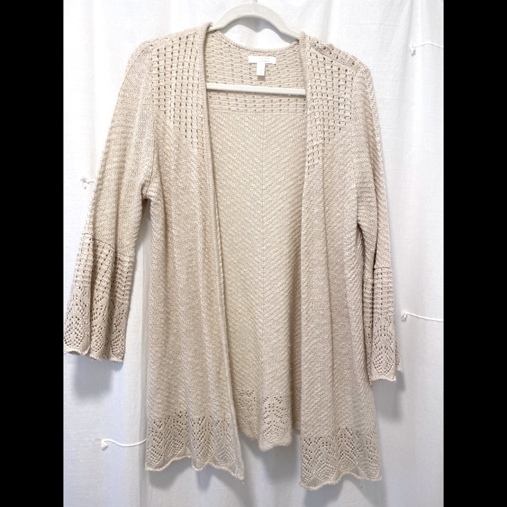 LC Lauren Conrad Cream Cardigan L